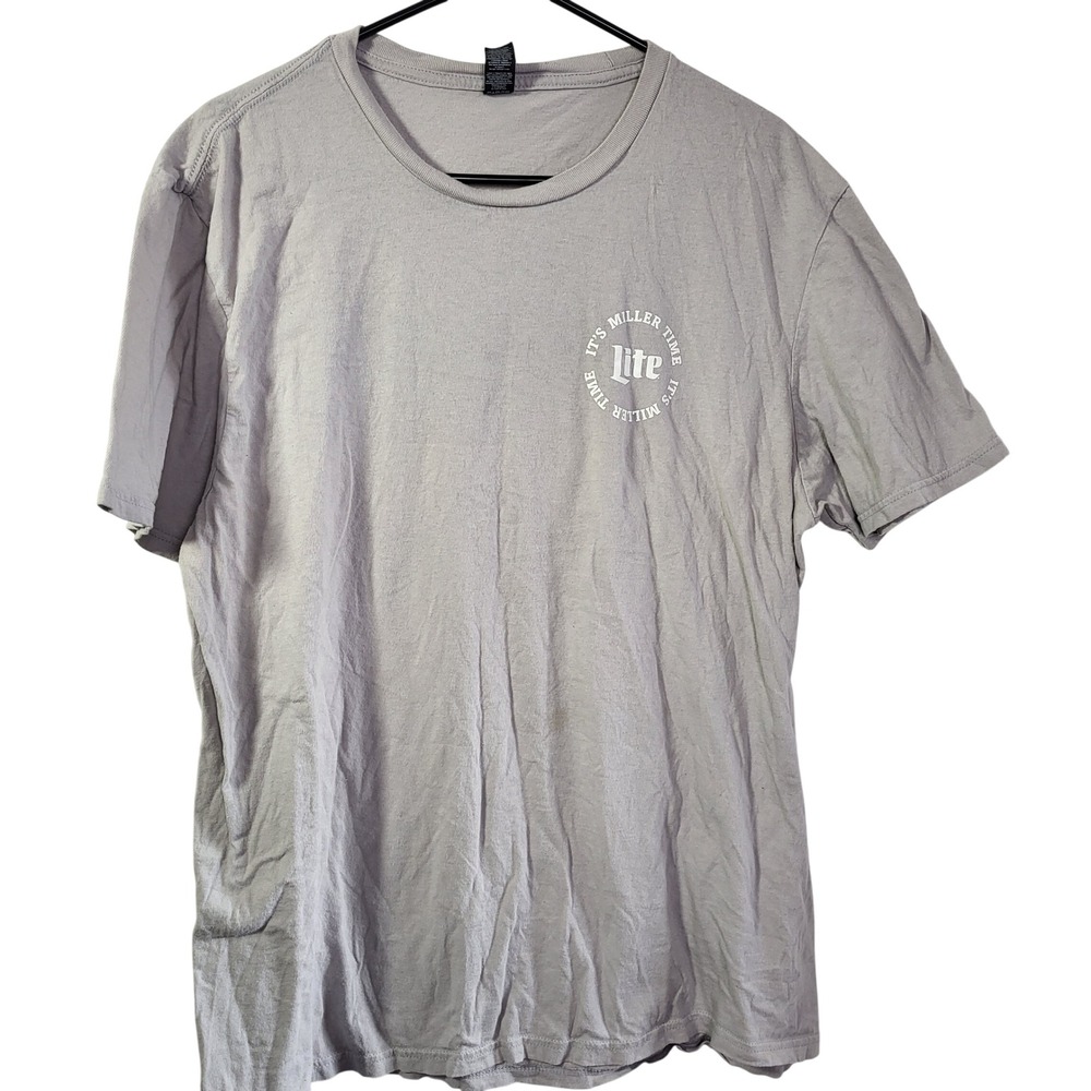 Milwaukee Brewers Miller Lite Gray Graphic T-Shirt Mens XL District DT5000 MLB